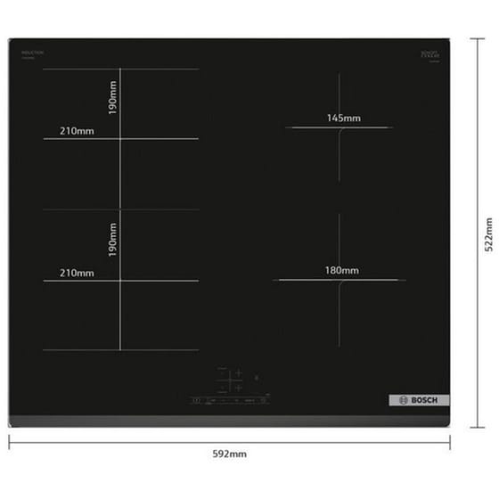 BOSCH  SERIE 4  PVS63KBB5E 59.2 cm Μαύρο Εστία Επαγωγική Αυτόνομη image 3