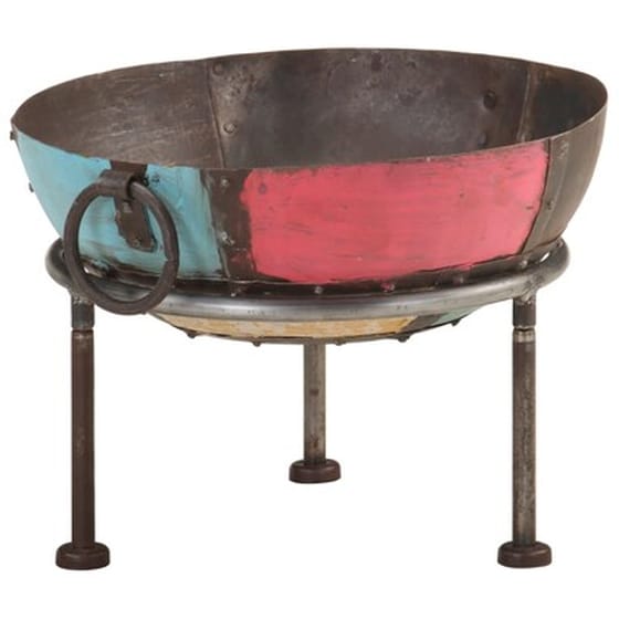 VIDAXL Τζάκι Εξωτερικού Χώρου Ø40x30cm Ρουστίκ από Σίδηρο - Πολύχρωμο image 1