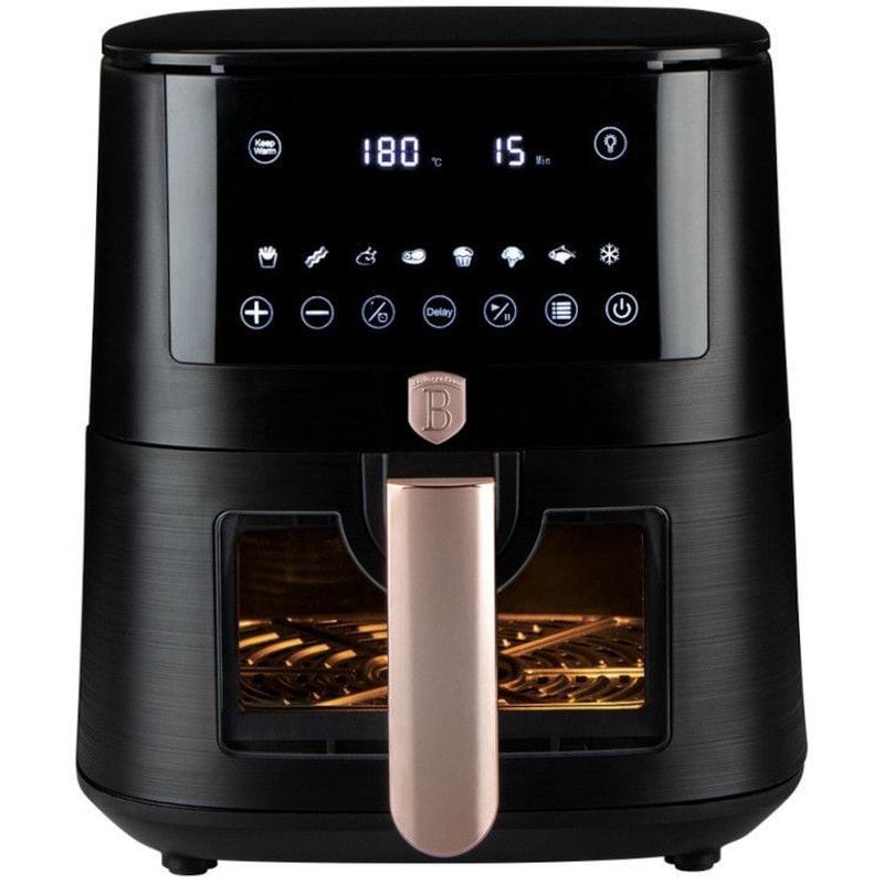 BERLINGER HAUS BERLINGER HAUS BH-9604 με Αποσπώμενο Κάδο 1650 W 8 L Μαύρο/Ροζ Φριτέζα Αέρος