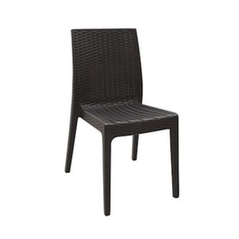 Καρέκλα Woodwell Πλαστική Rattan Look C9576 46x55x85cm - Καφέ