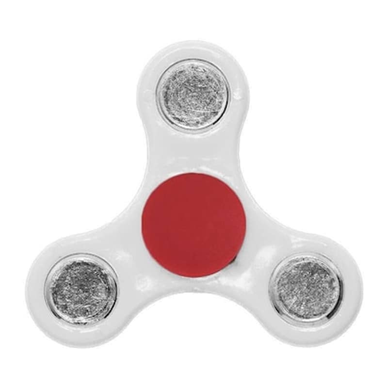 Οεμ Fidget Spinner Anti Stress Αγχολυτικό Πλαστικό Παιχνίδι Ανακούφισης Στρες ασπρο Κόκκινο