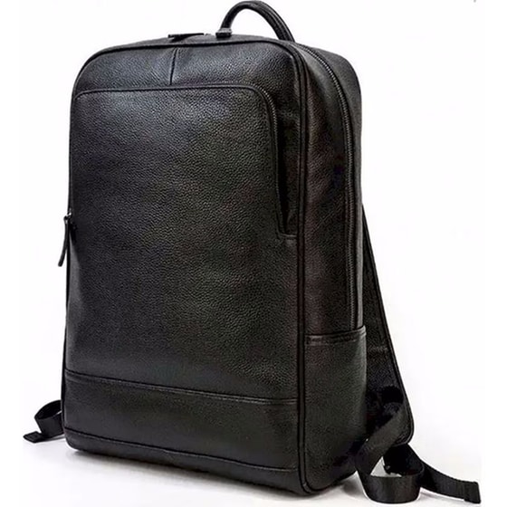 Τσάντα Πλάτης Amber με Θήκη Laptop 15,6'' Δερμάτινο AΜ2015 20 lt - Μαύρο image 0