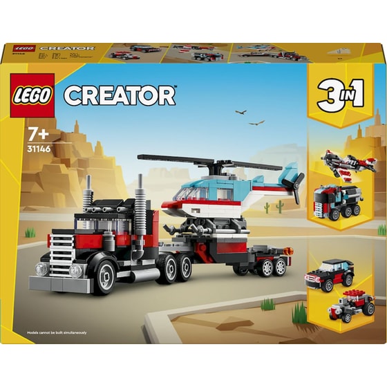 LEGO® Creator 3in1 Flatbed Truck with Helicopter (31146) image 0