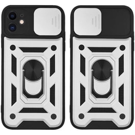 Θήκη  Apple iPhone 11 - Sonique Ring Armor Campro - Ασημί