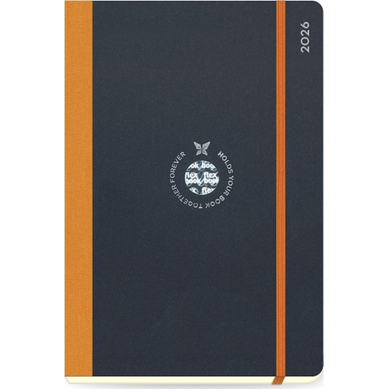 Ημερολόγιο Ημερήσιο 2026 The Writing Fields Flex Global Μαύρο Πορτοκαλί image 0