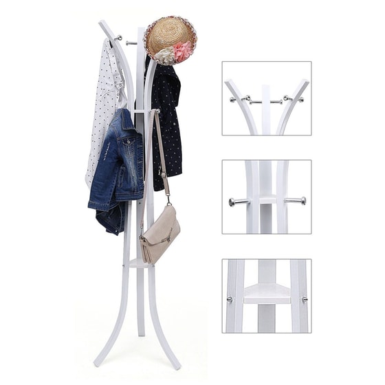 Καλόγερος Songmics Rcr01w Μεταλλικός 50x50x176 cm - Λευκό image 4