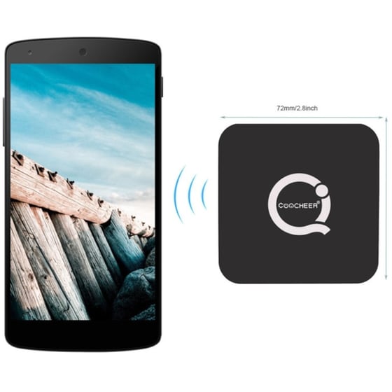 Ασύρματος Φορτιστής Oem f1-blk Mini Qi 1A Micro Usb  - Black image 5