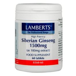 Ειδικό Συμπλήρωμα Διατροφής Lamberts Siberian Ginseng 1500mg - 60 ταμπλέτες