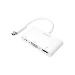 Αντάπτορας LogiLink USB-C Male σε USB-A / USB-C / VGA Female