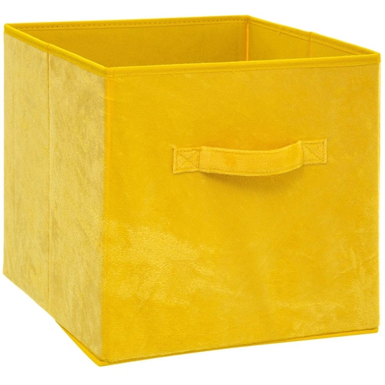 Κουτί Αποθήκευσης Spitishop από Πολυστέρα F-v Velvet 60455d 31x31x31 cm - Κίτρινο image 0