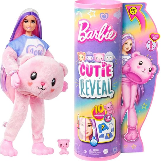 Κούκλα Barbie Cutie Reveal Αρκουδάκι (HKR04) image 0