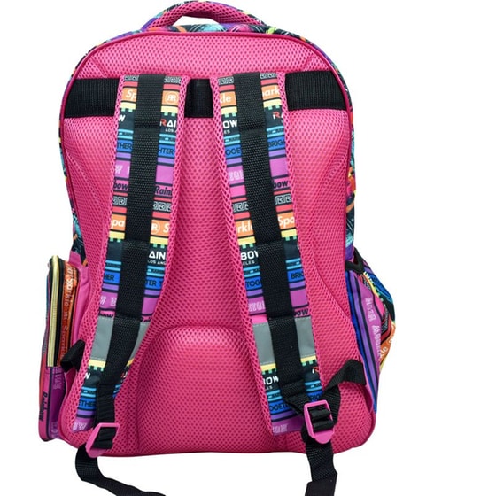 Τσάντα Πλάτης Δημοτικού Gim Rainbow High Glitter image 1