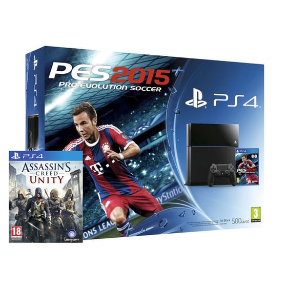 Sony PlayStation 4 - 500GB & PES 2015 & Assassin's Creed Unity image 0