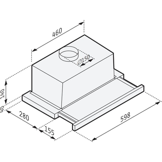 PYRAMIS 065313301 59.8 cm Inox Απορροφητήρας Συρόμενος image 1