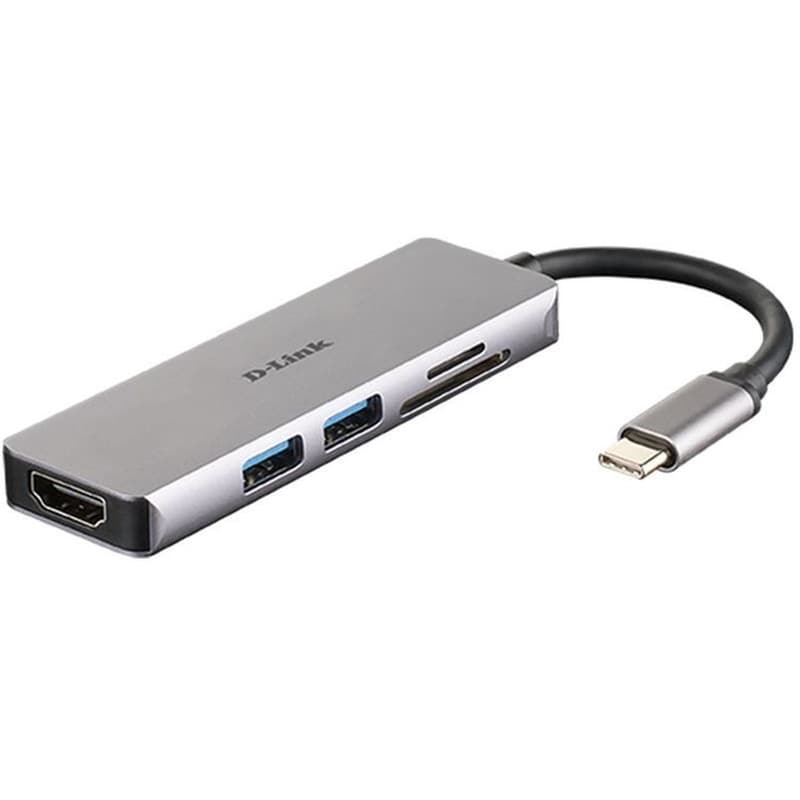 USB Hub D-Link DUB-M530 USB 3.0 Type-C με 5 θύρες - Ασημί