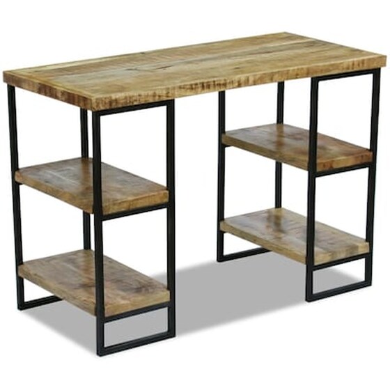 Γραφείο Μελέτης VidaXL από Ξύλο Μάνγκο 110x55cm - Φυσικό image 4