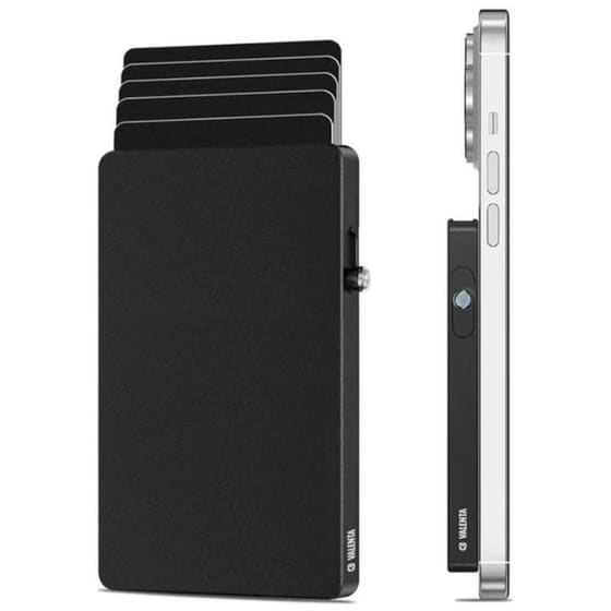 Θήκη Καρτών Valenta Αλουμινίου Black image 2