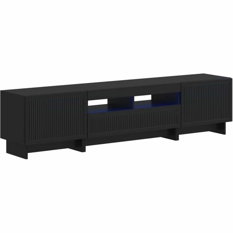 Έπιπλο Τηλεόρασης VidaXL με LED 5 τμχ 178 x 35 x 43 cm - Μαύρο