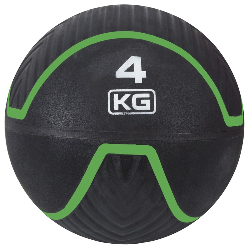 Μπάλα Wall Amila από Λάστιχο 4 kg 35 cm - Μαύρη/Πράσινη