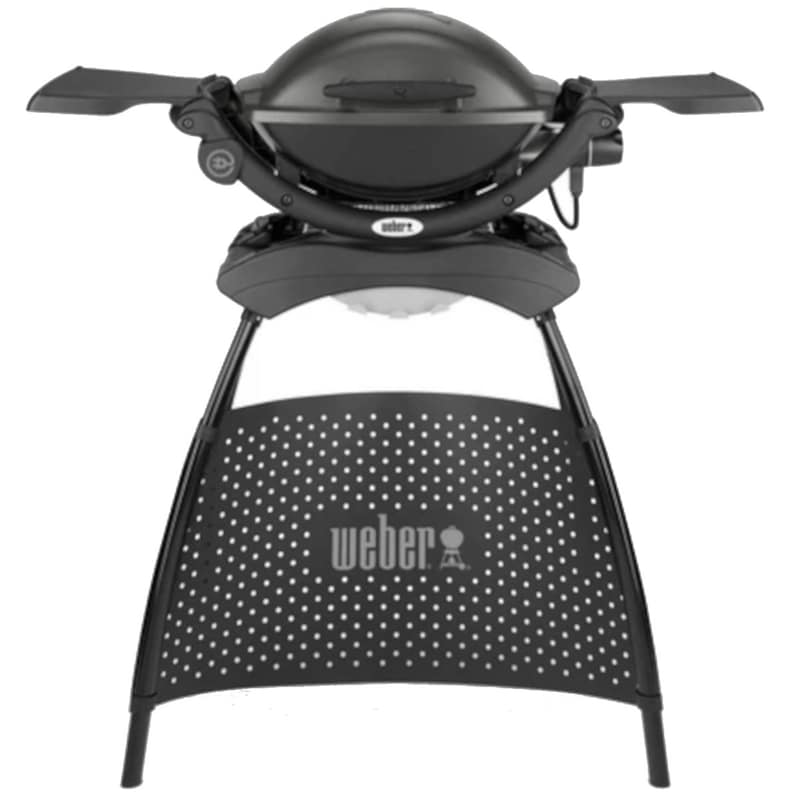 WEBER Ψησταριά BBQ Weber Q1400 με Βάση και Τραπεζάκια 1560 W Γκρί