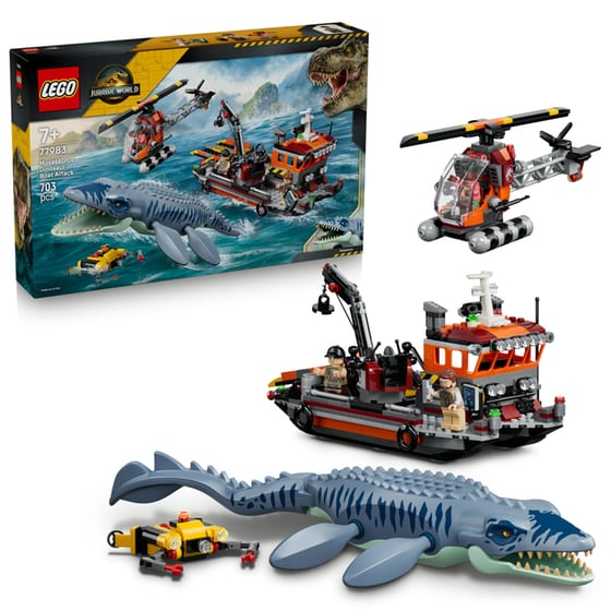 LEGO® Jurassic World Mosasaurus Dinosaur Boat Attack (77983) image 2