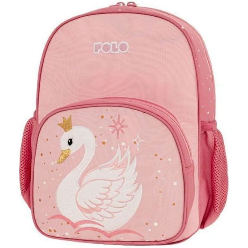 Σακίδιο Πλάτης Νηπιαγωγείου Polo Junior Ροζ Κύκνος
