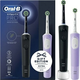 Σετ Ηλεκτρικές Οδοντόβουρτσες ORAL-B Vitality Pro Duo Μαύρο/Μωβ