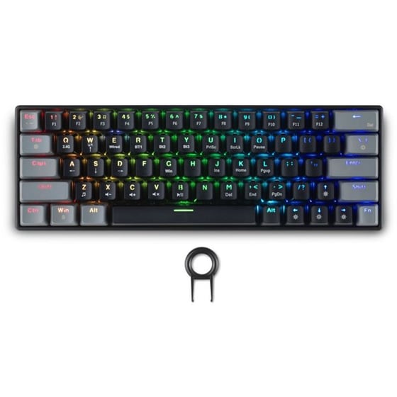 Spartangear Pegasus 2 Ασύρματο Gaming Πληκτρολόγιο Μαύρο (US) image 0