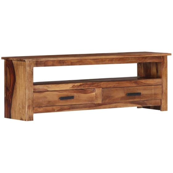 Έπιπλο Τηλεόρασης VidaXL Μασίφ Ξύλο 118x30x40cm - Kαφέ image 9