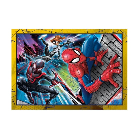 Παιδικό Παζλ Clementoni 4 In 1 Supercolor Marvel Spiderman (72 Κομμάτια) image 1