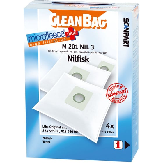 SCANPART CleanBag M 201 NIL 3 Σακουλες Σκούπας image 0