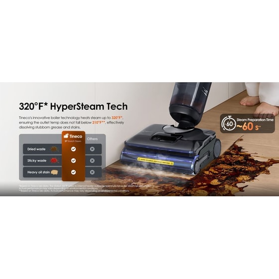 TINECO S7 Stretch Steam Plus 25.2 V 0.7 L Μαύρo Σκούπα Stick image 6