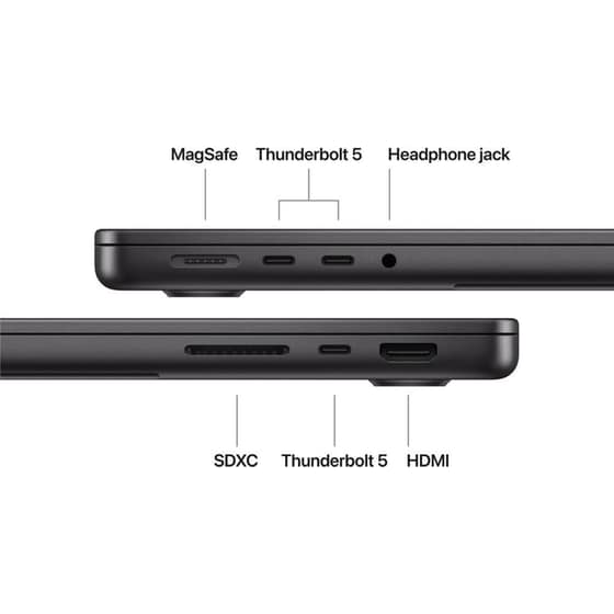 Apple MacBook Pro MGDU4GR/A 14" M5 Max Chip QHD+ (Apple M5 Max 18 Cores/36GB/2TB SSD/32 Cores GPU/macOS) Space Black image 6