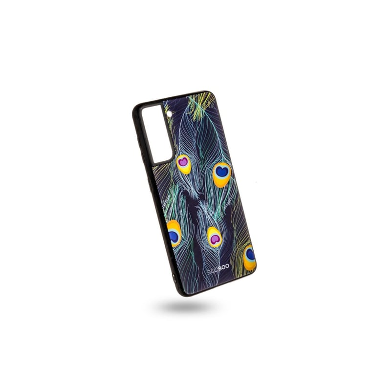 Θήκη Samsung Galaxy S21 - Egoboo Case Glass TPU - Peacock φωτογραφία