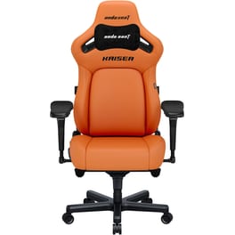 Καρέκλα Gaming Anda Seat Kaiser 4 XL από Δερματίνη - Πορτοκαλί