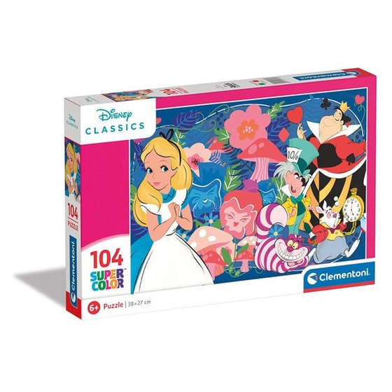Παιδικό Παζλ Clementoni Supercolor Disney Αλίκη Στη Χώρα Των Θαυμάτων (104 Κομμάτια) image 0