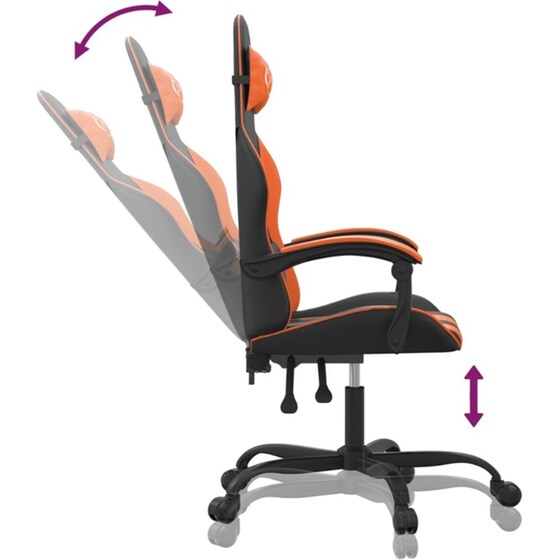 Καρέκλα Gaming VIDAXL 3143896 από Τεχνητό Δέρμα - Μαύρο image 4