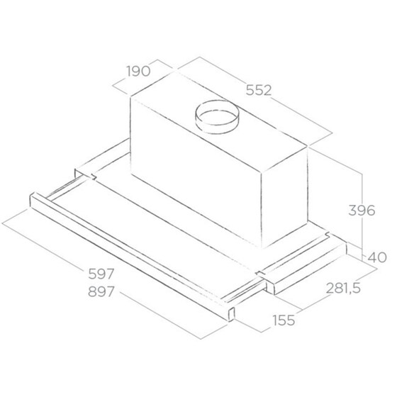ELICA ELITE 35 GRIX/A/60 60 cm Inox Απορροφητήρας Συρόμενος image 4