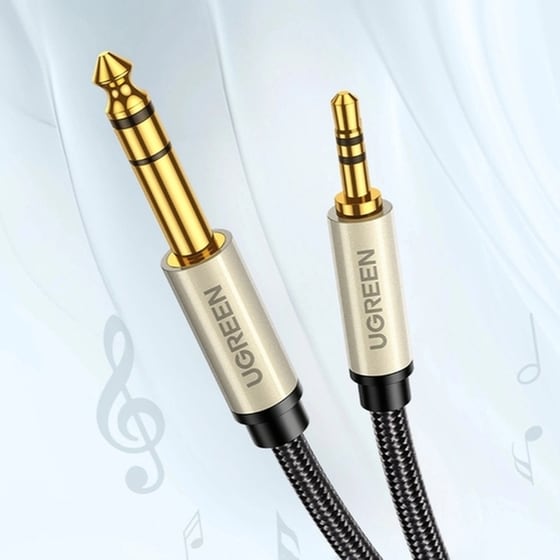 Ugreen Καλώδιο Ήχου TRS 6.3mm male - Jack 3.5mm male - 5m - Ασημί image 7