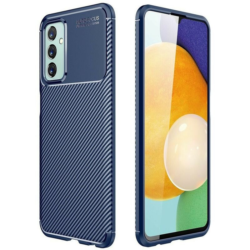 Θήκη Samsung Galaxy M13/Galaxy M23 - Ancus Autofocus Carbon Fiber - Μπλέ