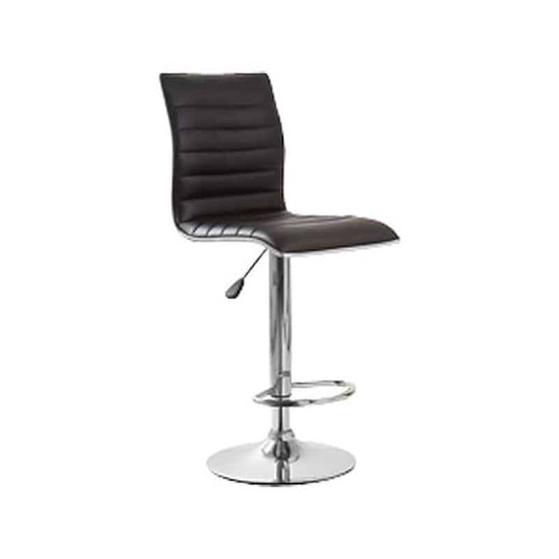 WOODWELL Σκαμπό Μπαρ Woodwell Από Δερματίνη 2 Τμχ - Μαύρο