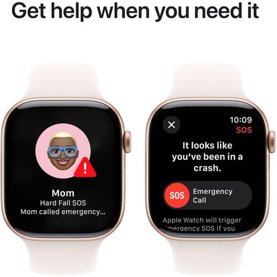 Apple Watch Series 10 GPS 46mm Rose Gold Aluminium Case with Light Blush Sport Band - M/L image 5