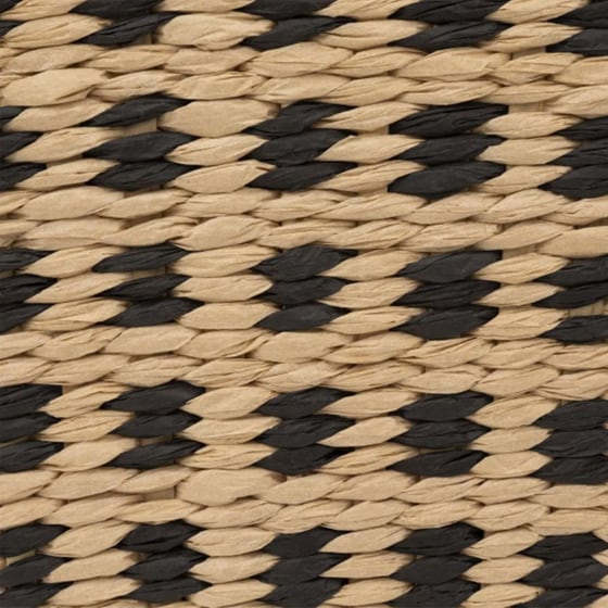 Καλάθι Αποθήκευσης Spitishop F-v Inconnue 174737 31x15x15cm Ψάθινο - Μαύρο/Καφέ image 1