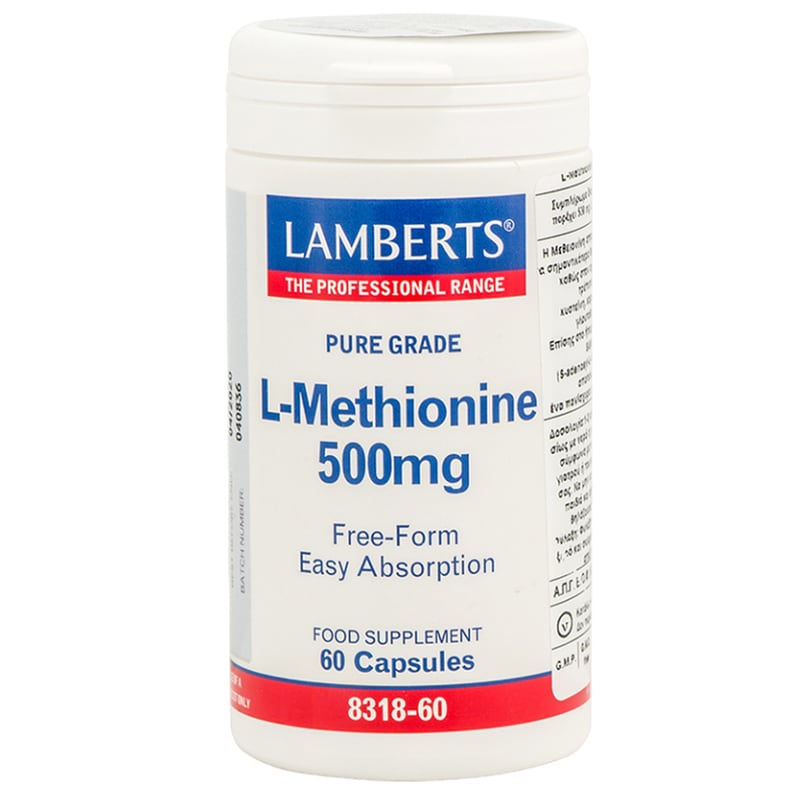 Αμινοξύ Lamberts L-methionine 500mg - 60 κάψουλες