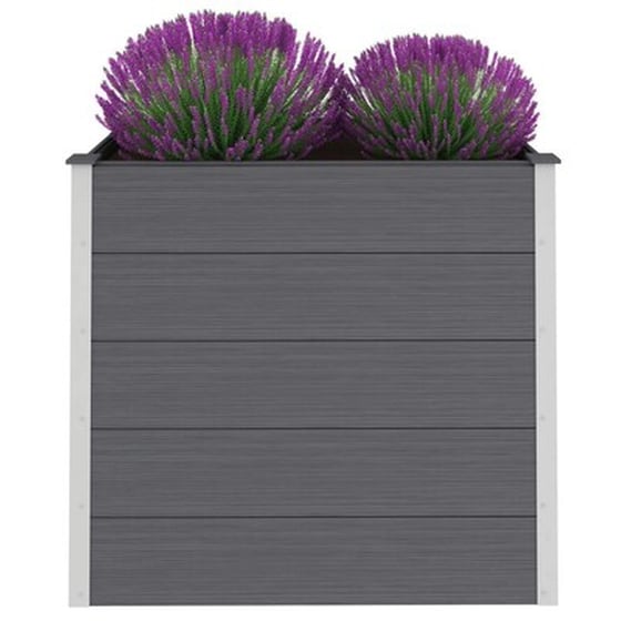 Vidaxl Ζαρντινιέρα Υπερυψωμένη Γκρι 100 X 50 X 91 Εκ. Από Wpc image 3