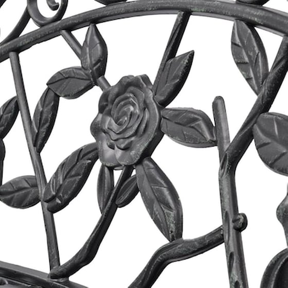 Παγκάκι Κήπου VidaXL από Χυτό Αλουμίνιο 100x54x80 cm - Πράσινο image 2