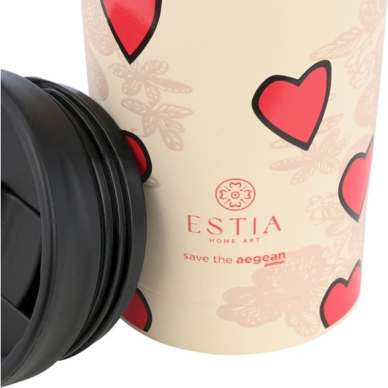 Ποτήρι Θερμός Estia Home Art Travel Mug Save the Aegean Tender Lace 350ml image 1
