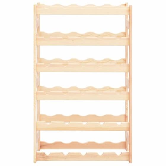 Ραφιέρα/Σταντ Κρασιών Vidaxl Από Μασίφ Ξύλο Πεύκου Για 30 Φιάλες - Φυσικό Χρώμα Ξύλου image 2