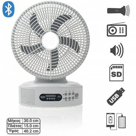 ANDOWL Q-312  Aνεμιστήρας Επιτραπέζιος με USB 30 cm image 2