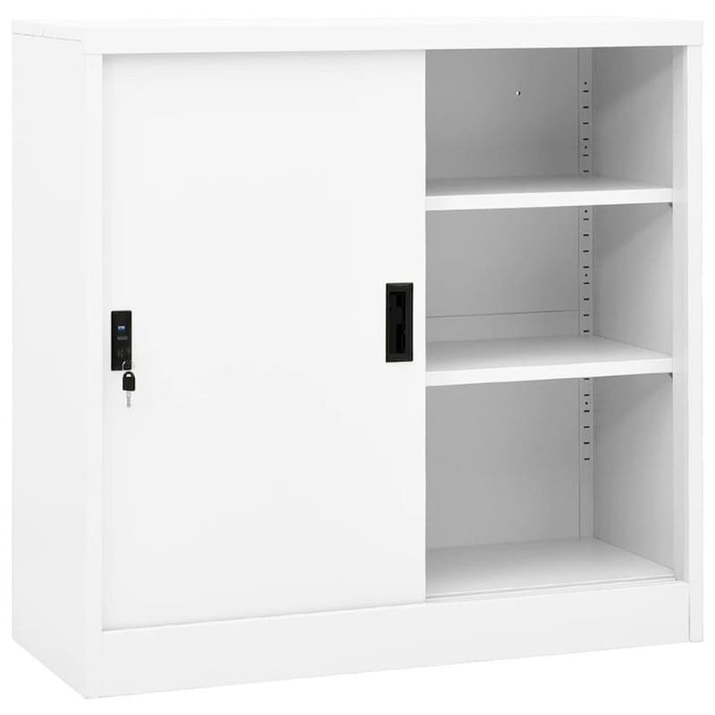 VIDAXL Ντουλάπι Γραφείου VidaXL από Ατσάλι 90x40x90 cm - Λευκό